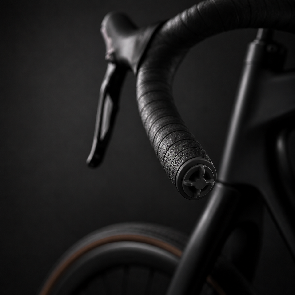 clango Fahrradklingel integriert im Lenkerende eines Rennrads